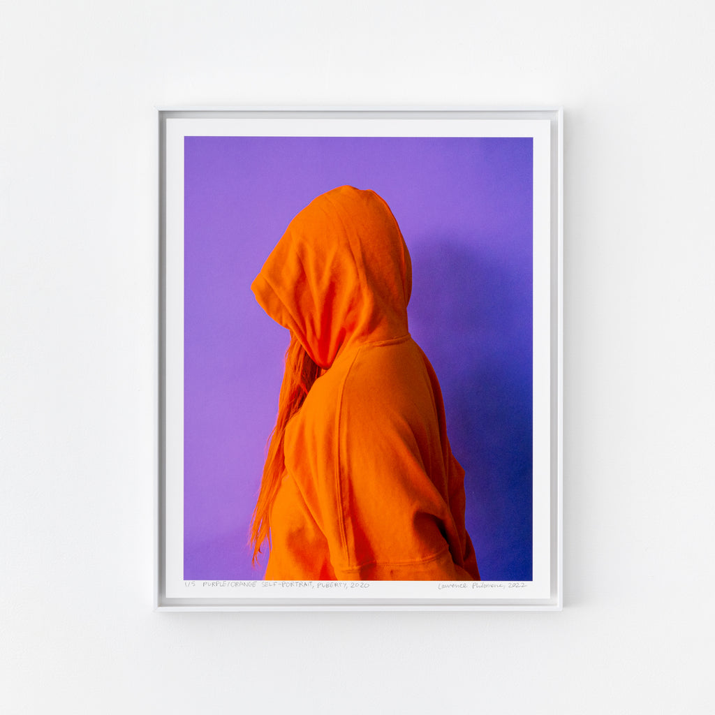 Orange & purple self-portrait